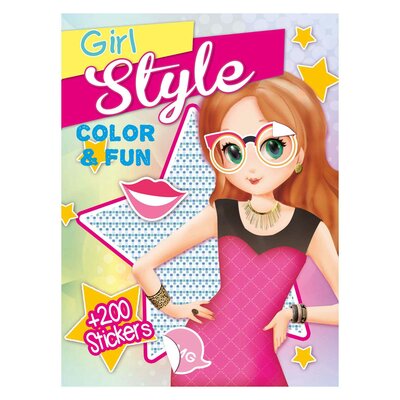 Color & Fun Girls Kleurboek met 200 Stickers