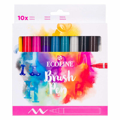 Ecoline Brush Pen set Galaxy, 10 Kleuren