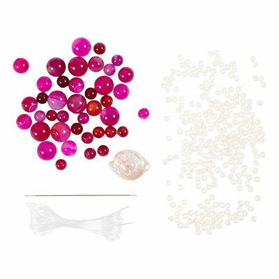 Mini Hobbyset Sieraden Halsketting en Armband Roze