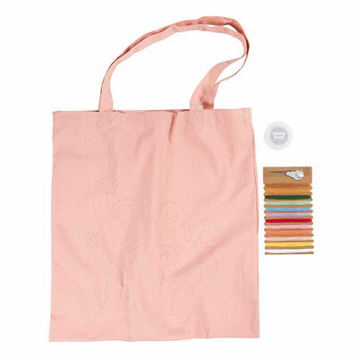 Hobbyset Borduurwerk Draagtas Lichtroze