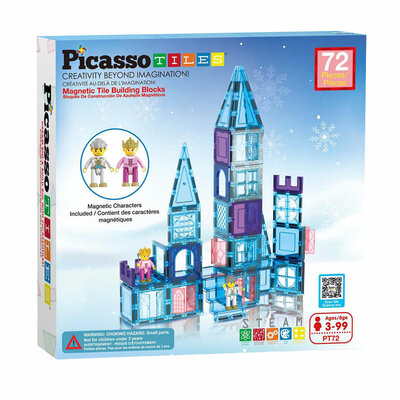 PicassoTiles Winter Theme - Magnetische Bouwtegels, 72dlg.