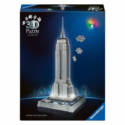 Ravensburger 3D Puzzel Iconics Empire State Building - Met Licht - 241st.