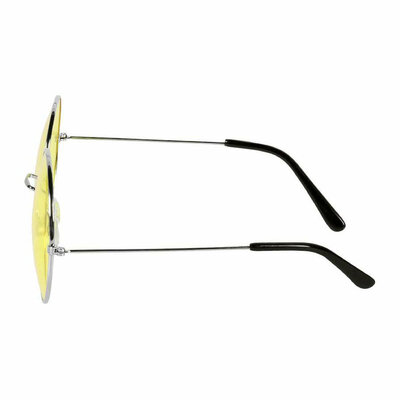 Partybril Hippie XL Geel