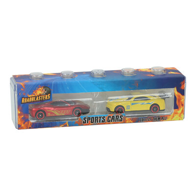 Roadblasters Opbergbox met 2 Die-Cast Raceauto's