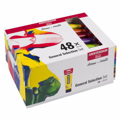 Amsterdam Standard Series Acrylverf Algemene Selectie Set 20ml, 48dlg.
