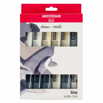 Amsterdam Standard Series Acrylverf Grijze Set 20ml, 12dlg.