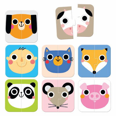 Banana Panda - On-the-Go Puzzel Halve Gezichten - 16st.