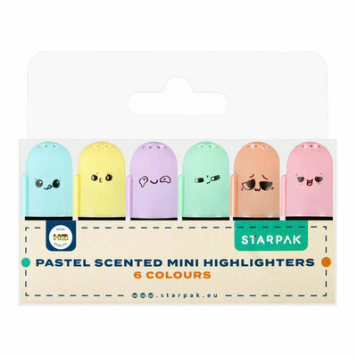 Mini Geurmarkeerstift Pastel, 6st.