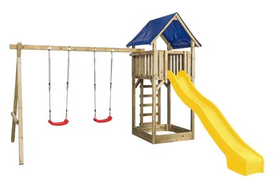 Houten speeltoestel schommel Jonas - Geel