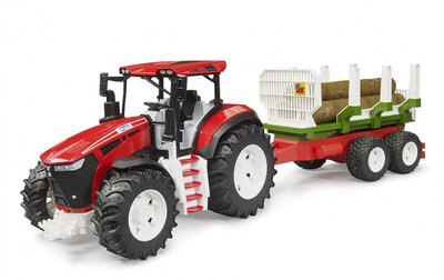 Bruder ROADMAX trekker met bakwagen en 3 boomstammen