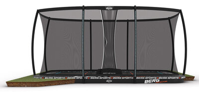 BERG Ultim Rechthoek Pro Bouncer FlatGround 500X300 + Safety Net DLX XL