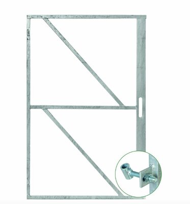 Poort frame 2000x1000 met slotkast 2 stelscharnieren