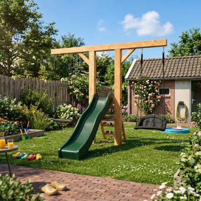 WOODY Luca Douglas Schommel met Glijbaan