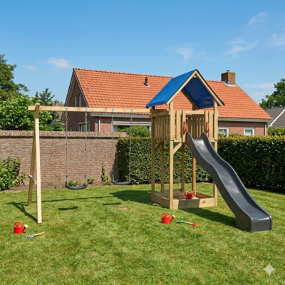 WOODY Houten Speeltoetsel Noah Antraciet