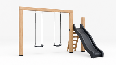 Houten schommel Douglas | Lilo 400cm - RVS duikelstang