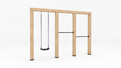 Houten schommel Douglas | Lilo 350cm - RVS duikelstang