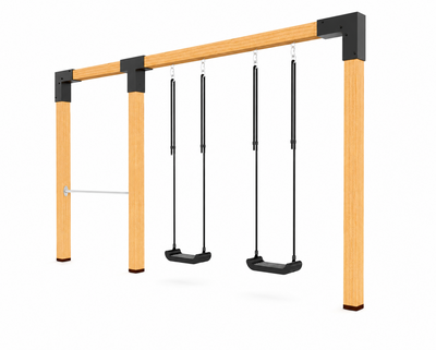 Houten schommel Douglas | Anna 400cm - Groen duikelstang