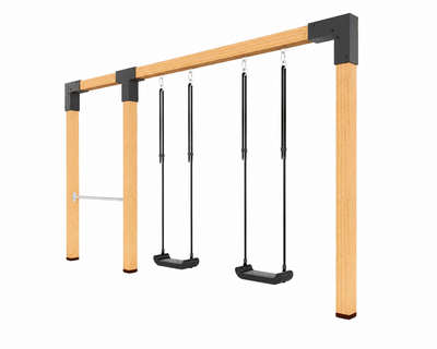 Houten schommel Douglas | Anna 400cm - RVS duikelstang