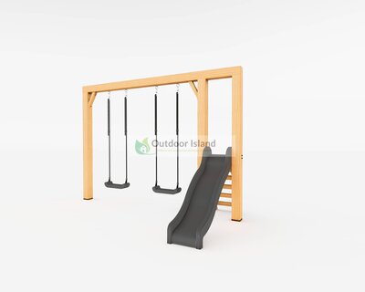 Houten schommel Douglas | Zazoe Antraciet