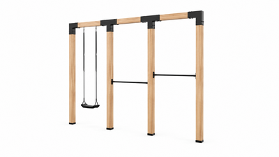 Houten schommel Douglas| Mila 350 cm | Antraciet duikelstang