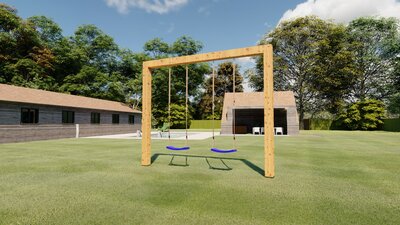 Houten Authentieke Schommel Jane Douglas - 350cm