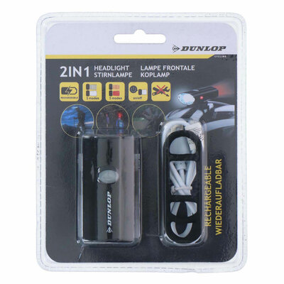 Dunlop 2in1 Hoofdlamp