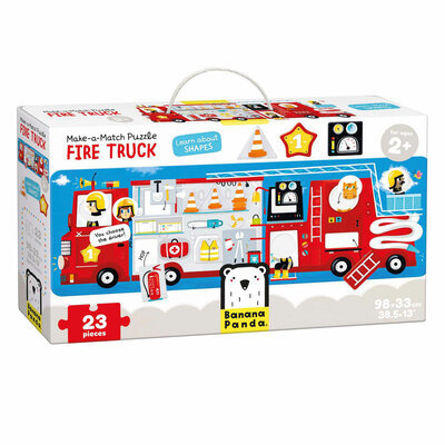 Banana Panda - Maak de Puzzel Passend Brandweerwagen - 23st.