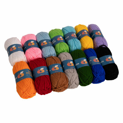Colorations - Acrylgaren Set 4 mm - 14 Kleuren