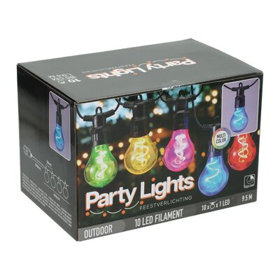 Multikleurige Feestverlichting met 10 Lampen