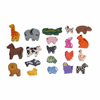 Houten Dieren Set - 60st