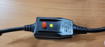 RCD stekker met aardlekbeveiliging 2,2kW, 210 cm kabel