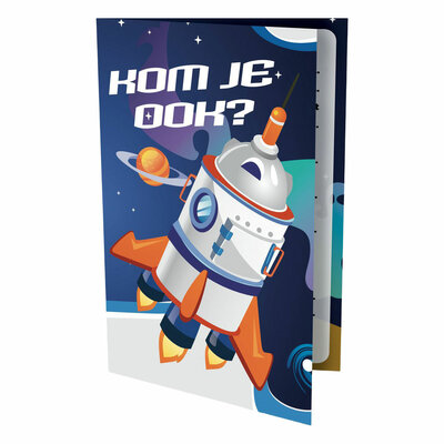 Uitnodigingen Space 6 stuks