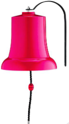 Deur bel XXL roze - Dice extra grote bel met heldere klank