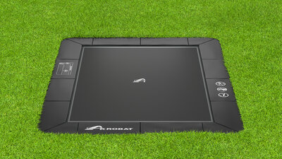 Inbouw trampoline rechthoekig 380x250 cm Akrobat Orbit zwart