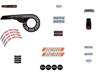BERG-Onderdeel Skelter - Buddy 2.0 - Sticker set Graphite