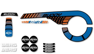 BERG-Onderdeel Skelter - Buddy 2.0 - Sticker set B-Orange