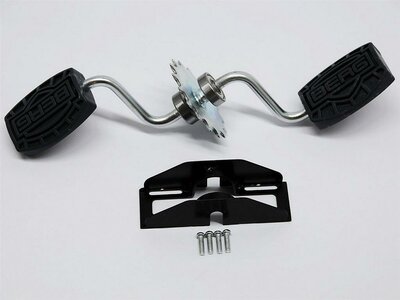 BERG-Onderdeel Skelter - Buzzy - Crank shaft incl. pedals zwart