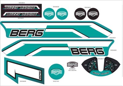BERG-Onderdeel Skelter - Buzzy - Sticker set Racing