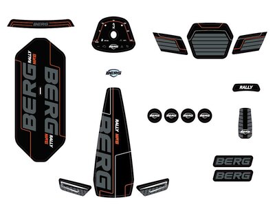 BERG-Onderdeel Skelter - Rally - Sticker Set NRG Orange