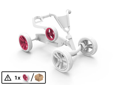 BERG-Onderdeel Skelter - wielen 9x2 - Pink/White Rear