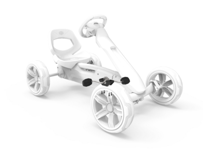 BERG-Onderdeel Skelter - Reppy - Crank shaft incl. pedals zwart