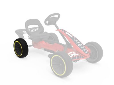 BERG-Onderdeel Skelter - wielen grijs-zwart 10x3 rear