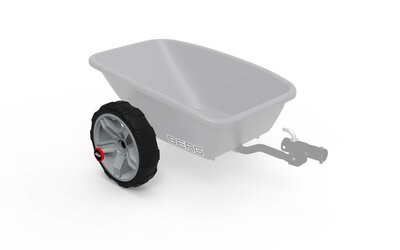 BERG-Onderdeel Skelter - wielen grijs-zwart 10x2,5 left (rood cover)