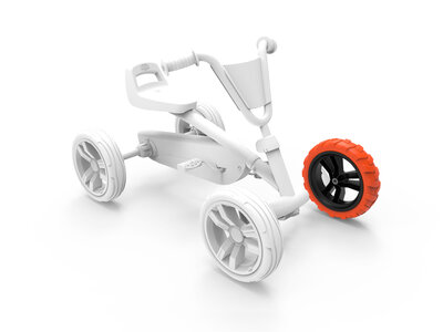 BERG-Onderdeel Skelter - wielen 9x2 Cross - zwart/Orange Front Left