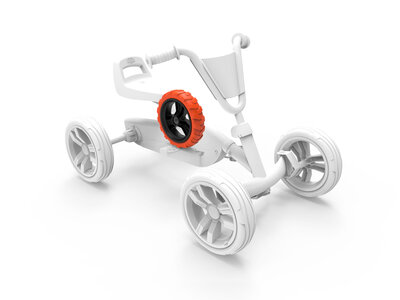 BERG-Onderdeel Skelter - wielen 9x2 Cross - zwart/Orange Rear Left