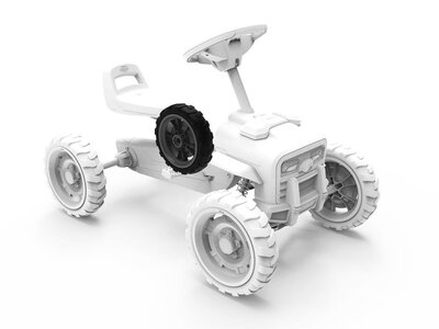 BERG-Onderdeel Skelter - wielen 9x2 Cross - grijs/zwart Rear Left