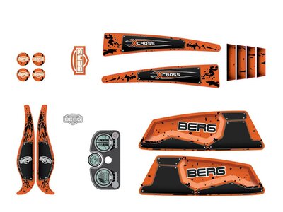 BERG-Onderdeel Skelter - XL Frame - Sticker set X-Cross