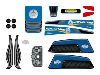 BERG-Onderdeel Skelter - XL Frame - Sticker set New Holland