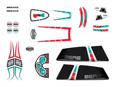 BERG-Onderdeel Skelter - XL Frame - Sticker set Race