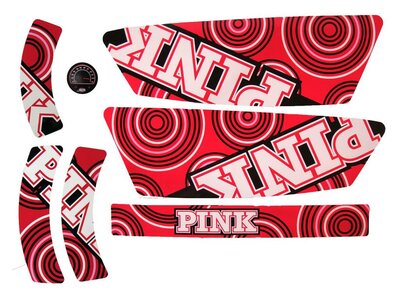 BERG-Onderdeel Skelter - XL Frame - Sticker set Compact Pink